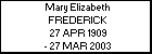 Mary Elizabeth FREDERICK