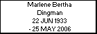 Marlene Bertha Dingman