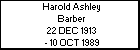 Harold Ashley Barber