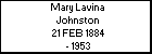 Mary Lavina Johnston
