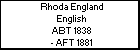 Rhoda England English