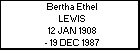 Bertha Ethel LEWIS