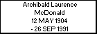 Archibald Laurence McDonald