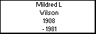 Mildred L Wilson