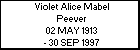 Violet Alice Mabel Peever