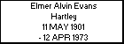 Elmer Alvin Evans Hartley