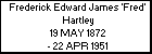 Frederick Edward James 'Fred' Hartley