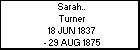 Sarah.. Turner
