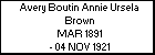 Avery Boutin Annie Ursela Brown