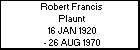 Robert Francis Plaunt