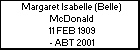 Margaret Isabelle (Belle) McDonald