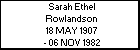 Sarah Ethel Rowlandson