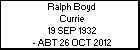 Ralph Boyd Currie