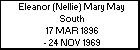 Eleanor (Nellie) Mary May South