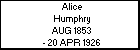 Alice Humphry