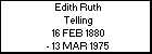 Edith Ruth Telling