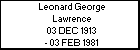 Leonard George Lawrence