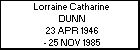 Lorraine Catharine DUNN