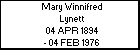 Mary Winnifred Lynett