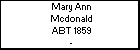 Mary Ann Mcdonald