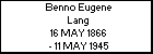 Benno Eugene Lang