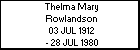 Thelma Mary Rowlandson