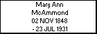 Mary Ann McAmmond