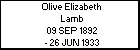 Olive Elizabeth Lamb