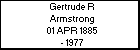 Gertrude R Armstrong