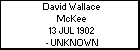 David Wallace McKee
