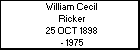 William Cecil Ricker