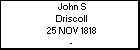 John S Driscoll
