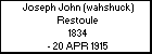 Joseph John (wahshuck) Restoule
