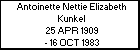 Antoinette Nettie Elizabeth Kunkel