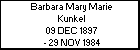 Barbara Mary Marie Kunkel
