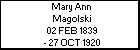 Mary Ann Magolski