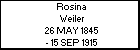 Rosina Weiler