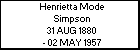 Henrietta Mode Simpson