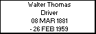 Walter Thomas Driver