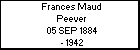 Frances Maud Peever