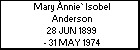 Mary nnie` Isobel Anderson