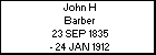 John H Barber