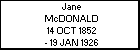 Jane McDONALD