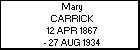 Mary CARRICK