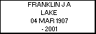 FRANKLIN J A LAKE