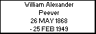 William Alexander Peever