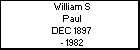 William S Paul