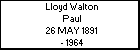 Lloyd Walton Paul