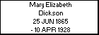 Mary Elizabeth Dickson