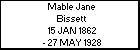 Mable Jane Bissett